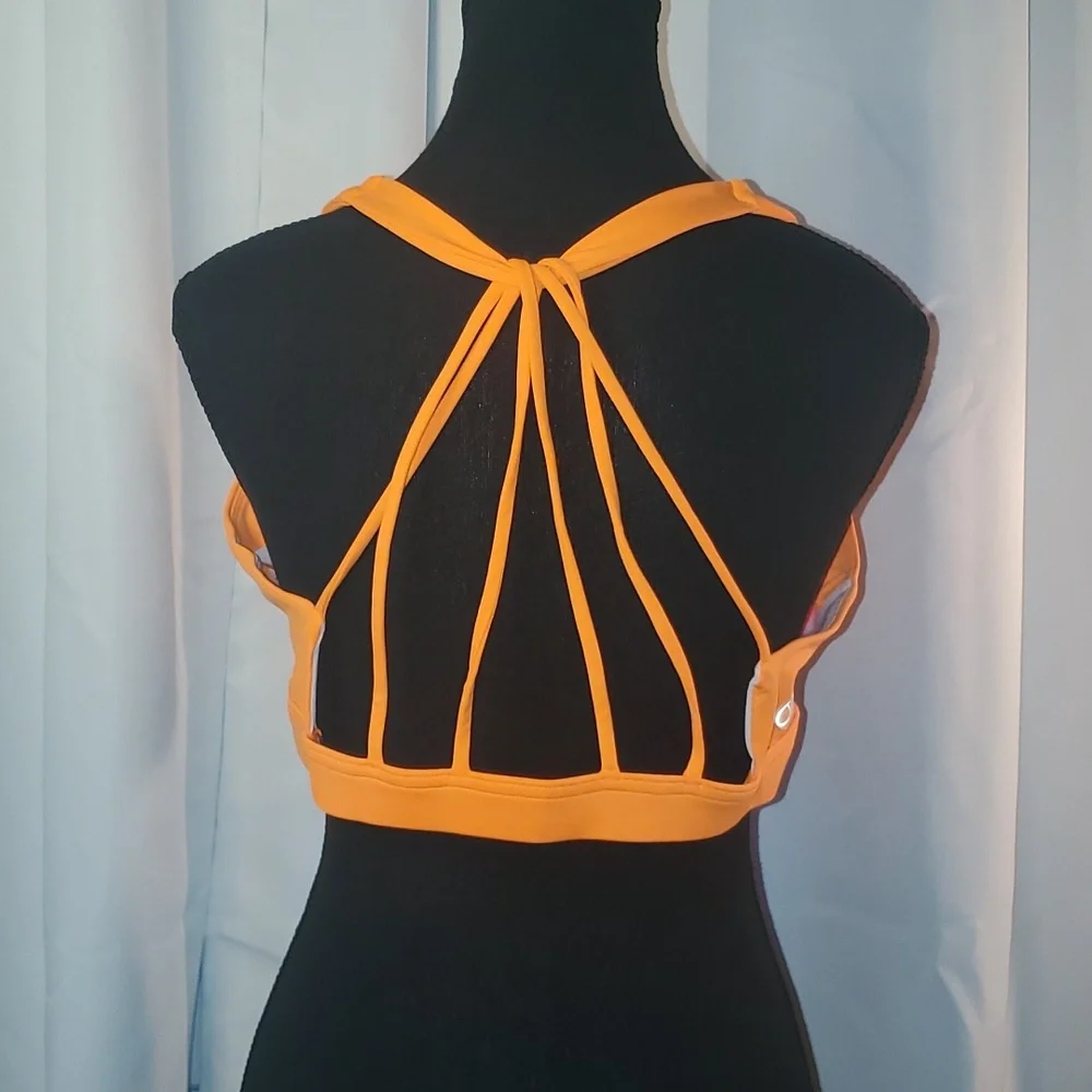 Neon orange exercise bra - Picture 3 of 4